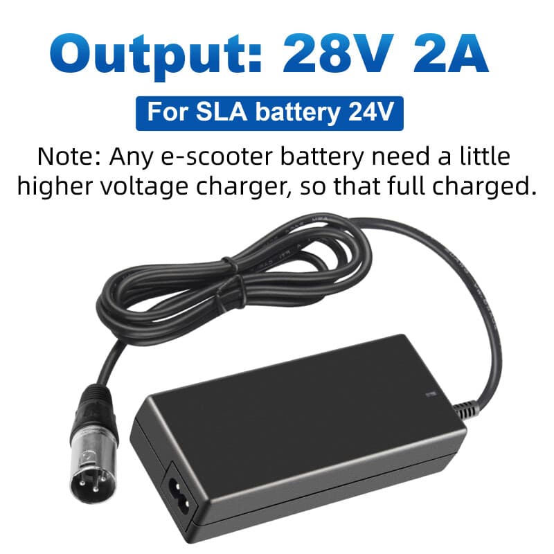 24V 2A XLR Jazzy Electric Mobility Wheelchair Charger Lead-Acid Battery Charger 2