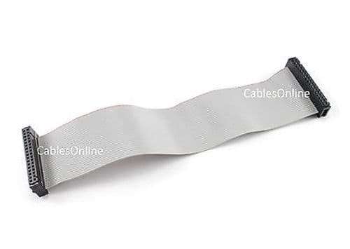 8 inch 34-Pin 2x17-Pin 2.54-Pitch Female 34-Wire IDC Flat Ribbon Cable, FR-3408 2