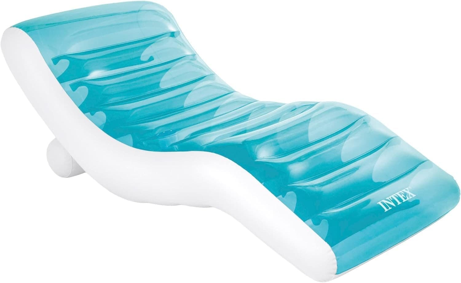 Intex Rockin' Blue/White Vinyl Adult Inflatable Lounge Pool Float 74 L x 20 H x 2