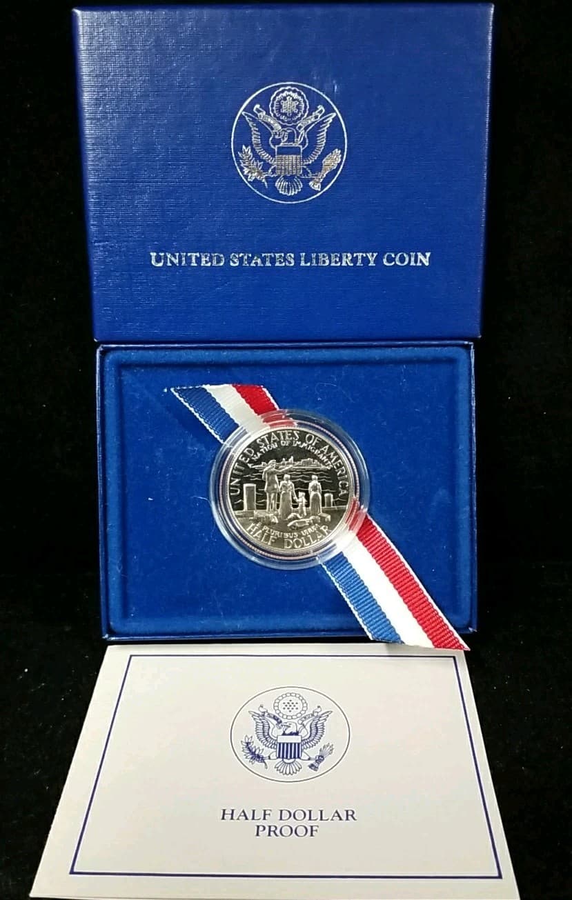 1986-S PROOF Statue of Liberty Commemorative Half Dollar W Box/Ogp ST1 2