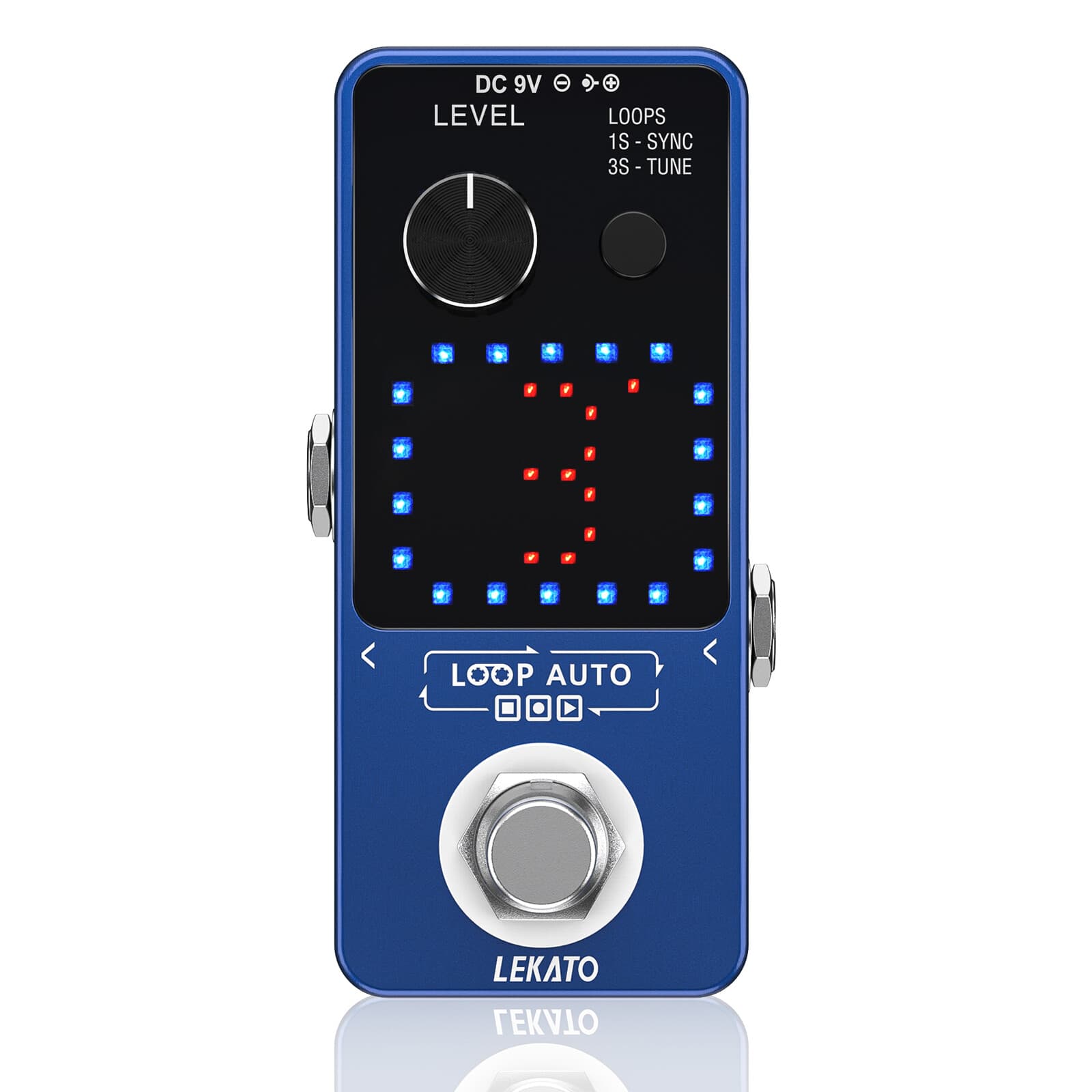 LEKATO Looper Guitar Effect Pedal 18 Mins 3 Slot Wave Loop Record + US Plug 2