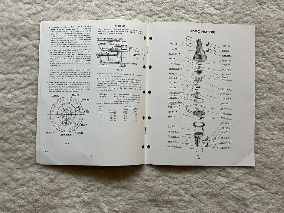 Vintate Cornell- Dubilier CDR Rotor Model TR-2C Service Manual Original 3