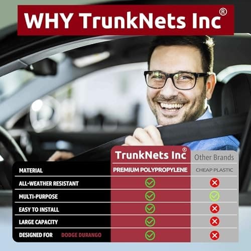Envelope Style Trunk Mesh Cargo Net for Dodge Durango SXT GT SRT 1998-2025 -  6