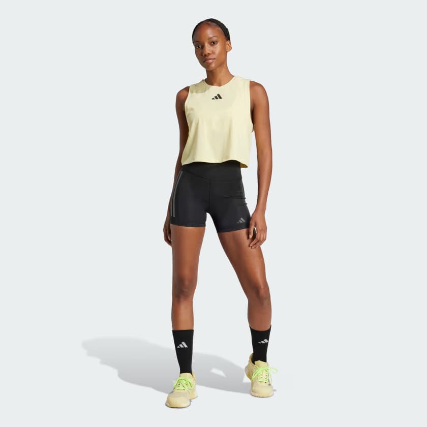 adidas women Optimé 3-Stripes 1/4 Short Leggings 5