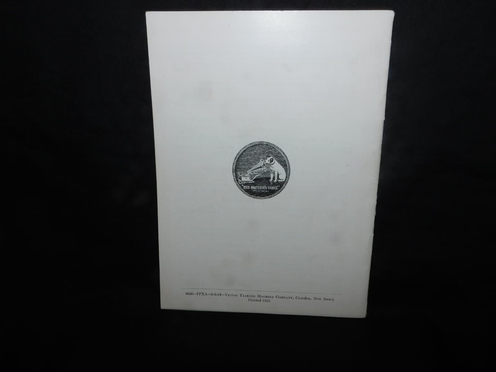 1900'S NEW VICTOR RECORDS ADVERTISING CATALOG " LIST OF WAGNERIAN MASTERPIECES " 2