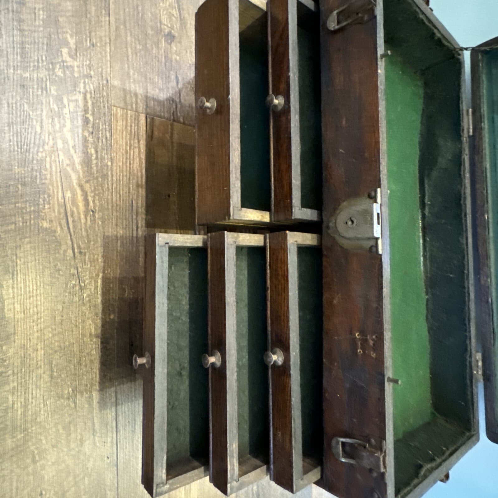 7 Drawer Machinist Tool Box Gerstner Yale Lock 5 Latch Top Vintage Old Antique 6