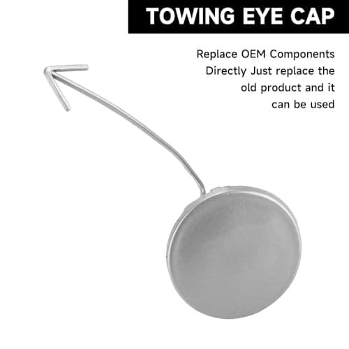 Front Bumper Tow Hook Cover Cap for Volkswagen Jetta 2011-2014 | Durable silver 3