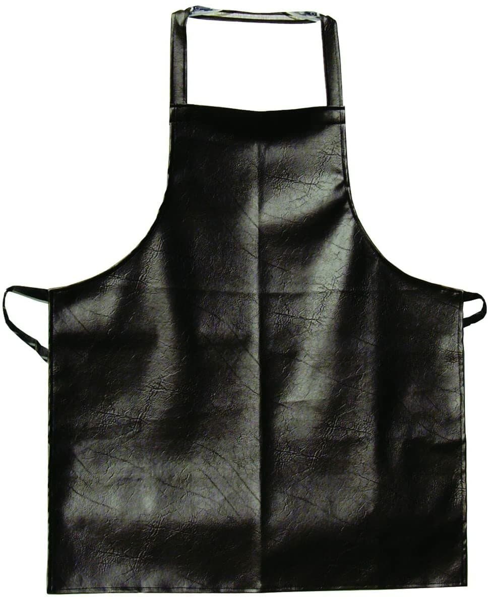Vinyl Bib Apron, 26"x41" Dark Brown Extra long, Commercial Grade Heavy Duty 