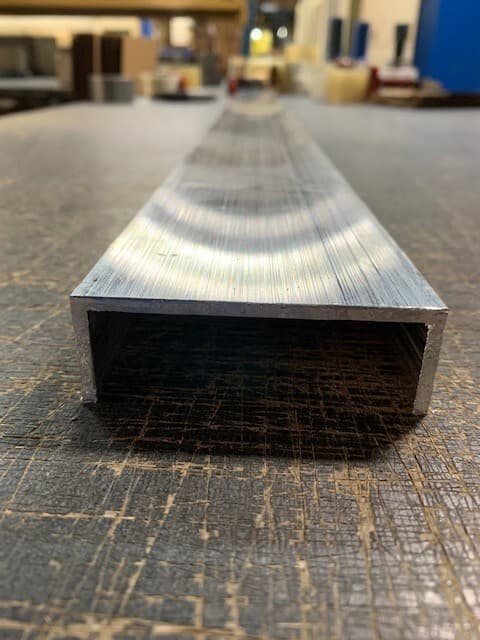1/8" Thick x 1" x 3" 6063-T52 Aluminum Channel x 10" Long, Sharp Corner Channel 2