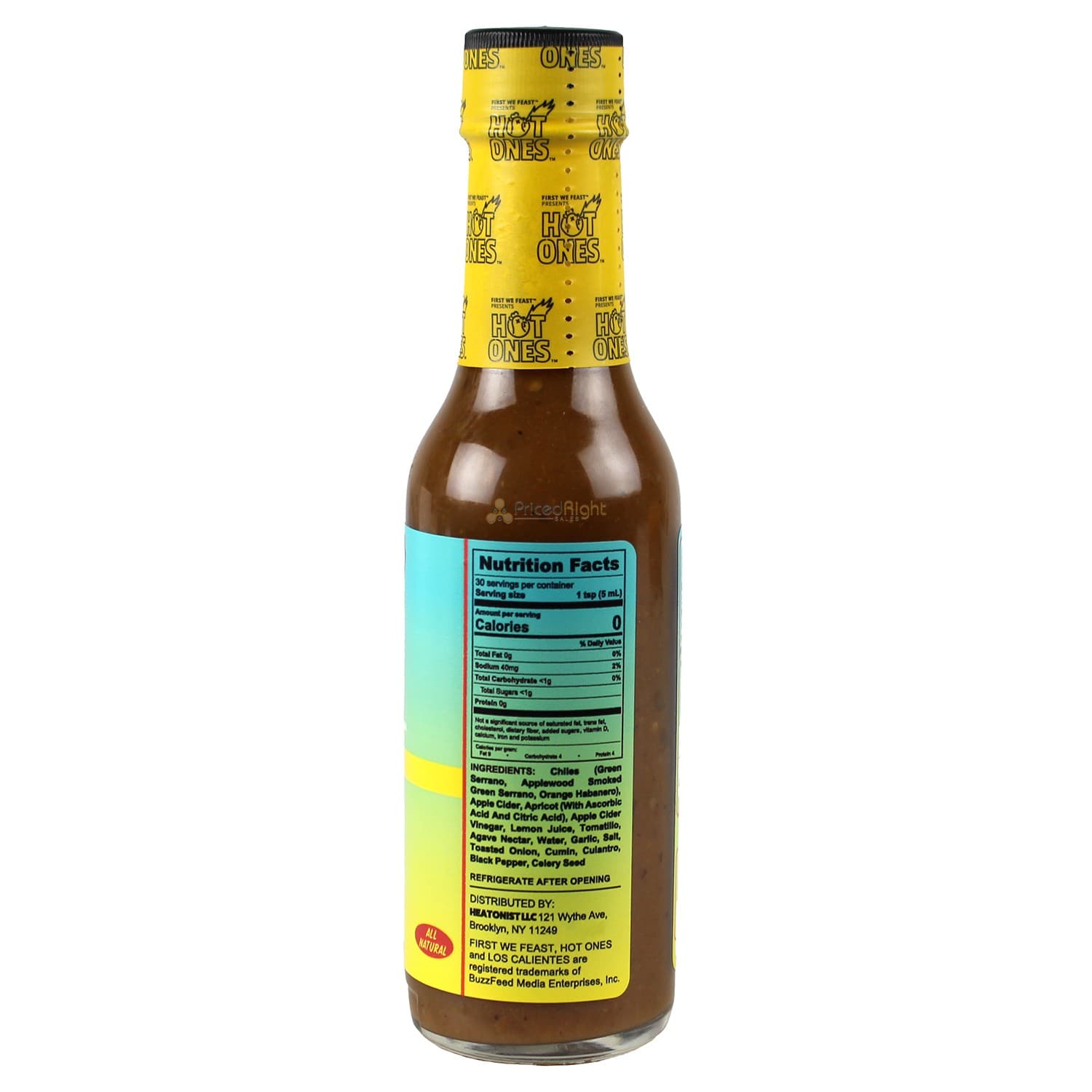 Los Calientes Verde Hot Ones Hot Sauce 5 Oz 5/10 Heat Level 2