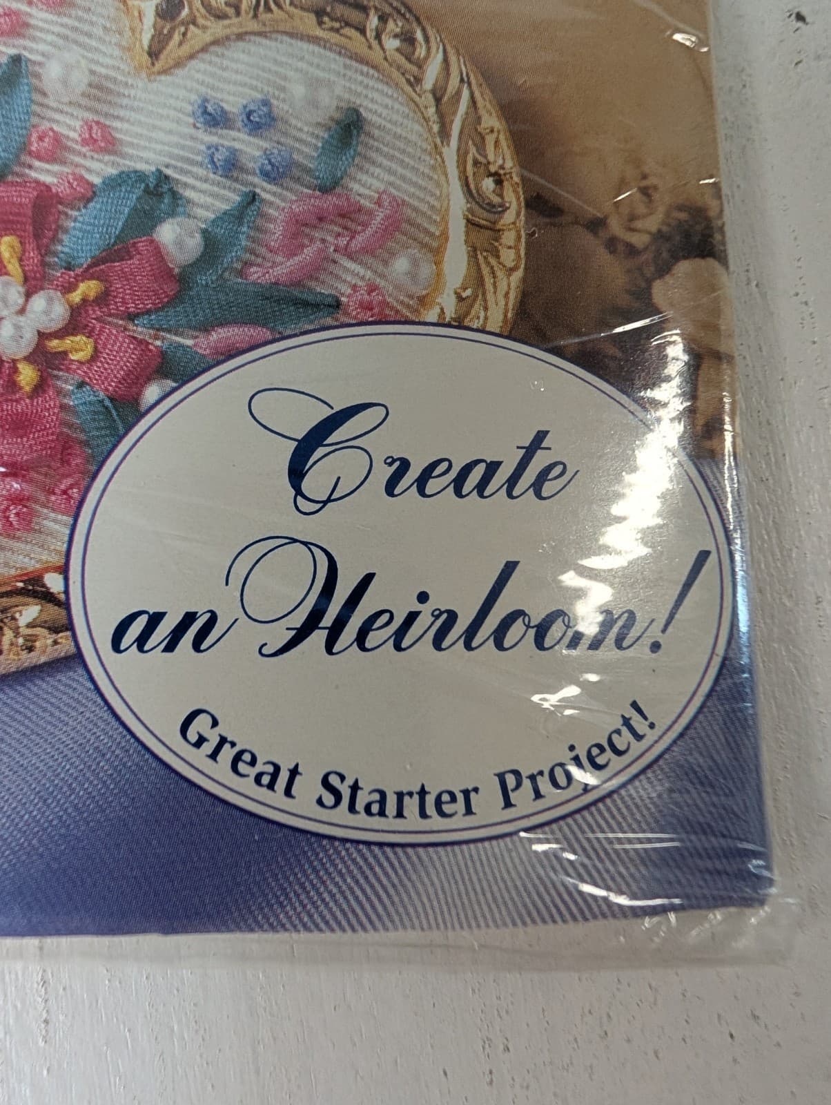 Bucilla Floral Magic Ribbon Embroidery Heart Pins 40999  Project Kit 1994 6