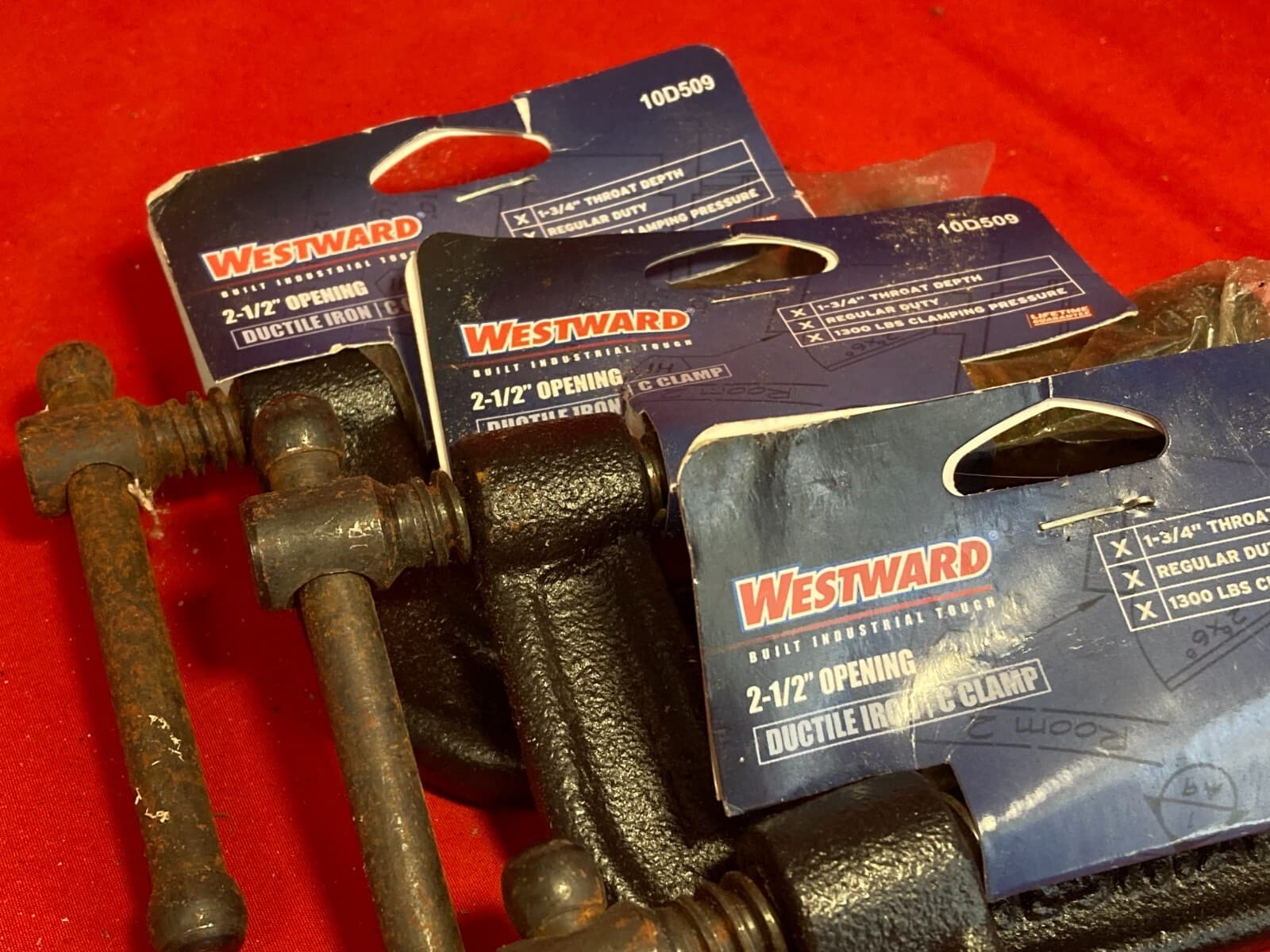 Westward Iron C-Clamp, 2-1/2", 1100 lb. NEW NOS 4