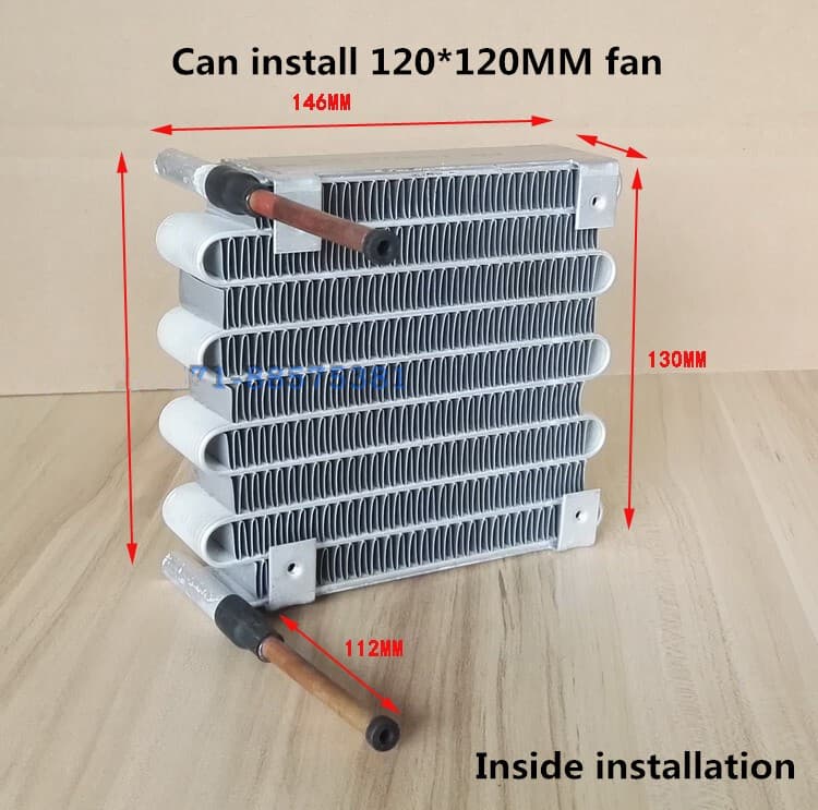 1pcs WT1232S1 aluminium Micro Radiator Condenser Copper Tube Evaporator 12CM FAN 3