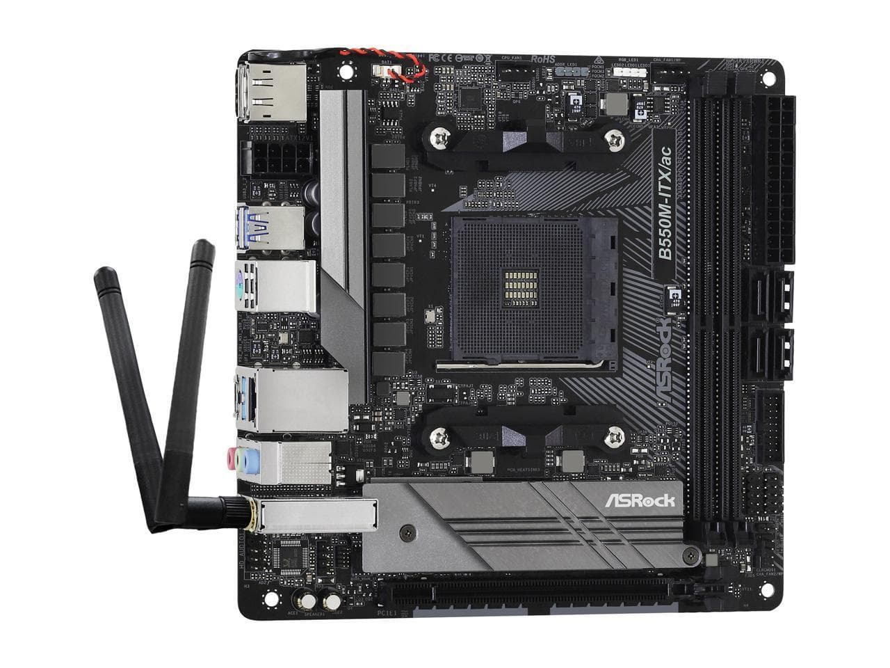 ASRock B550M-ITX/AC AM4 AMD B550 SATA 6Gb/s Mini ITX AMD Motherboard 4