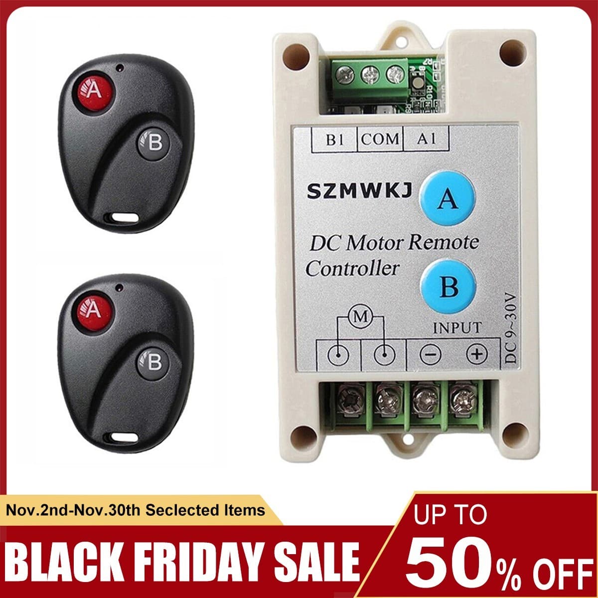 Positive Inversion Controller +Remote 12V/24V 10A For DC Motor Linear Actuators