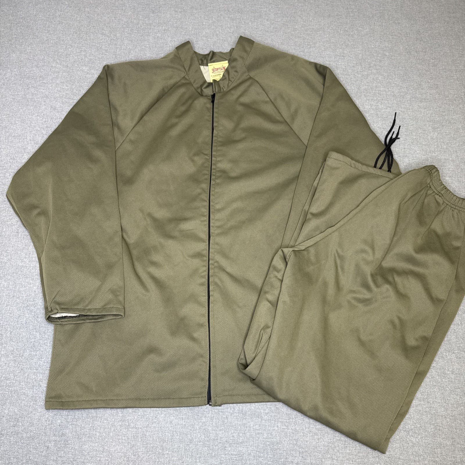 Scent Lok Base Layer Top & Bottom Men’s XL Olive Full Zip Hunting Jacket & Pants