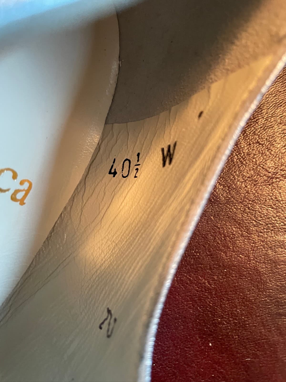 LaDuca 3" heel, hard sole character shoe, silver, 8W man, 10W woman size 6