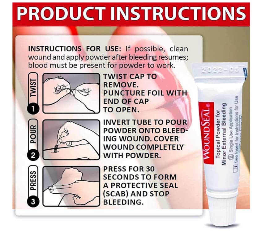 WoundSeal Powder Count of 4 By Woundseal 3