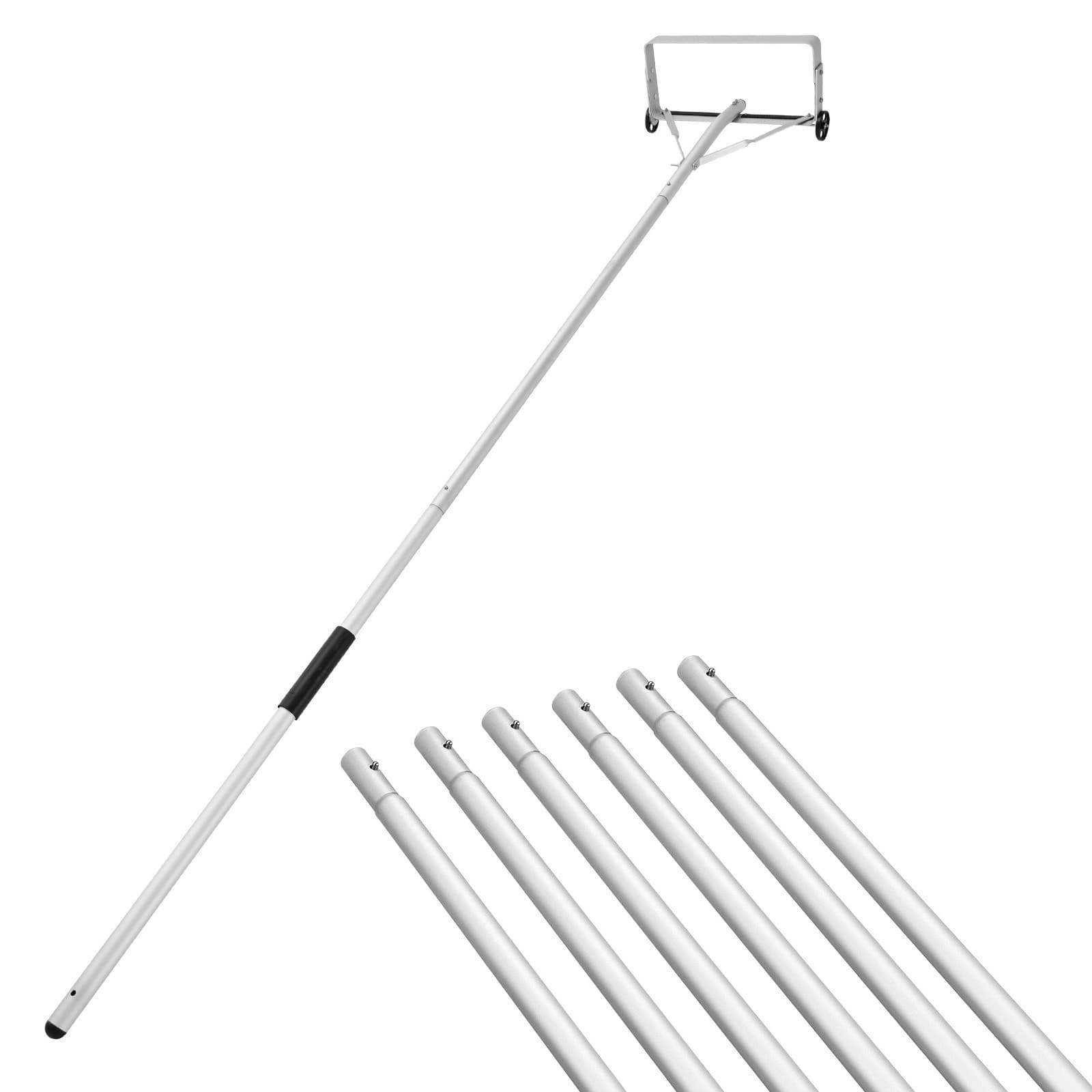 Uimoso 5.2-30 ft Snow Roof Rake with 18.5 in Aluminum Blade and Wheels