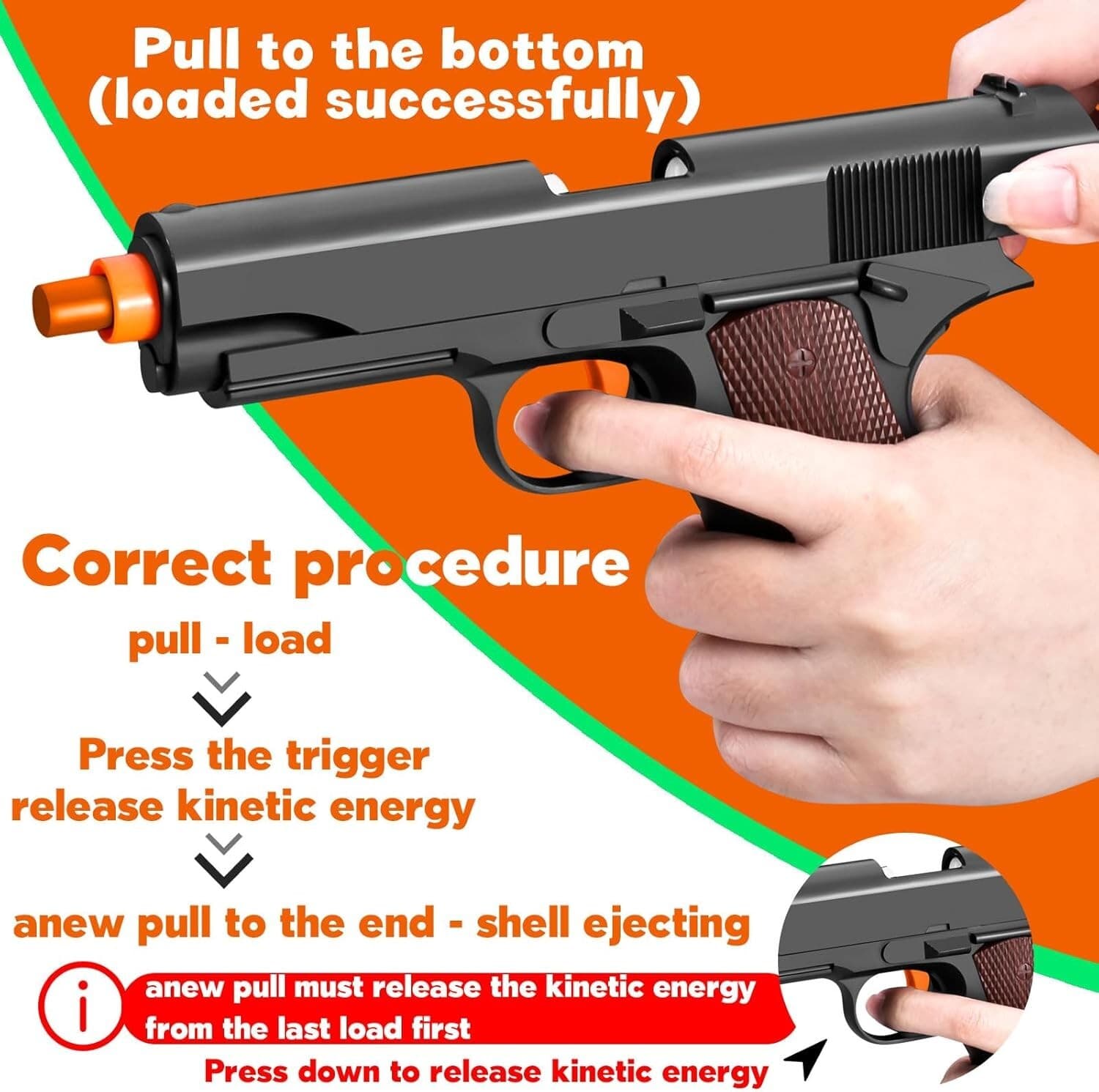 Pistola de espuma blanda que expulsa balas de perdigones, juguete realista 4