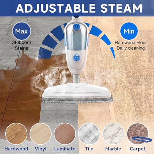 Steam Mop for Floor Cleaning, 10in1 Multi Purpose Handheld Steamer White 5