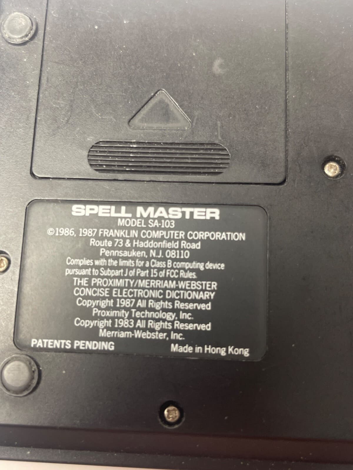 VTG Franklin Computer SA-103 Spellmaster Electronic Dictionary & Case Works 2