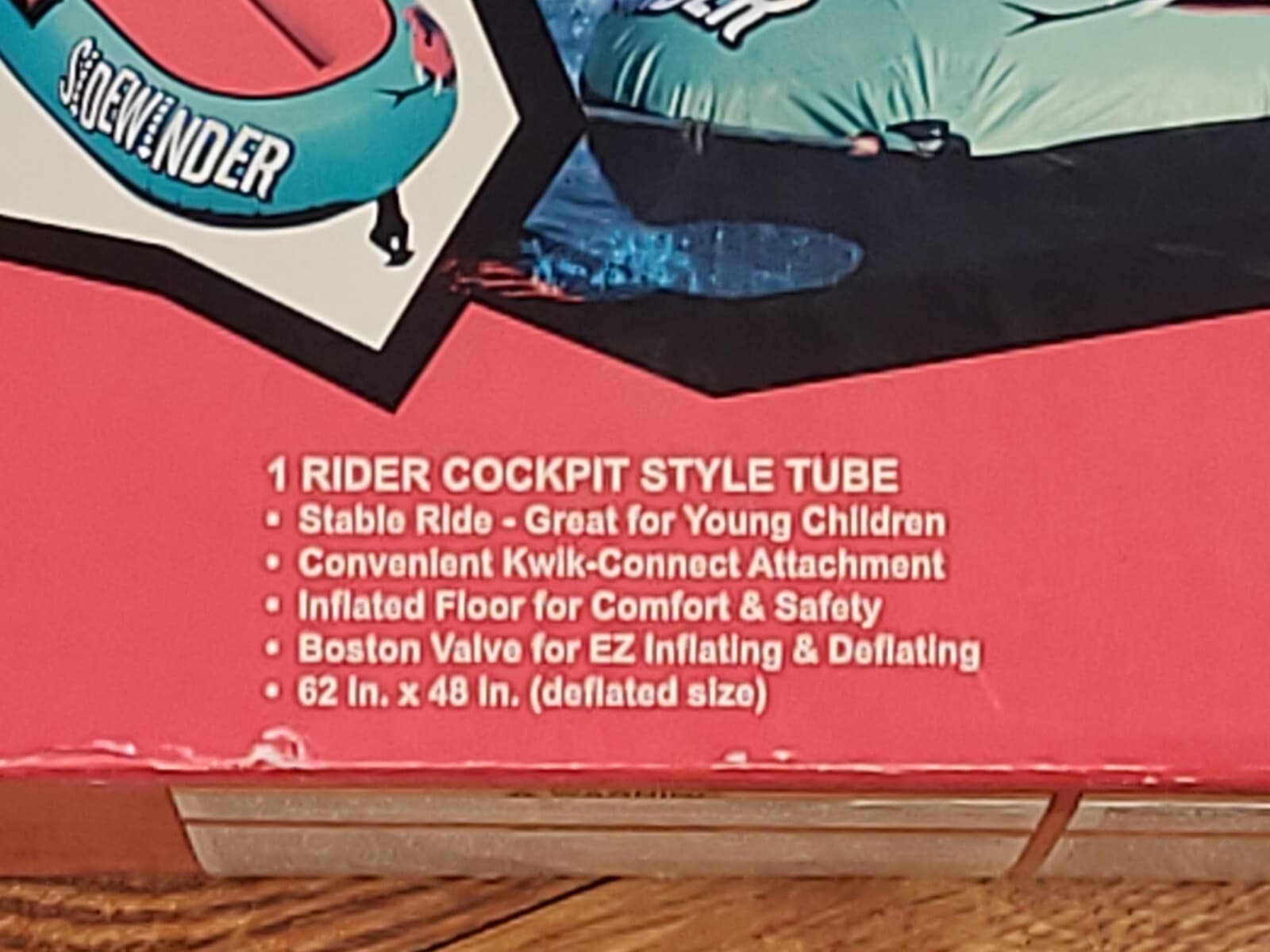 Airhead Sidewinder 1 RIDER Inflatable Towable Tube Float Kwik Connect 4