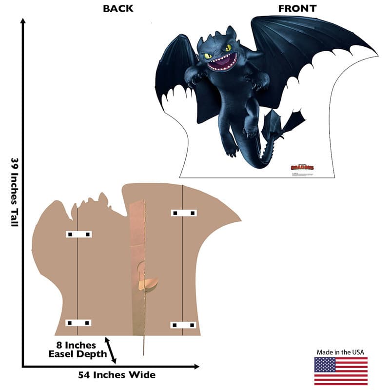 NIGHT FURY How to Train Your Dragon Lifesize CARDBOARD CUTOUT Standup Standee 2