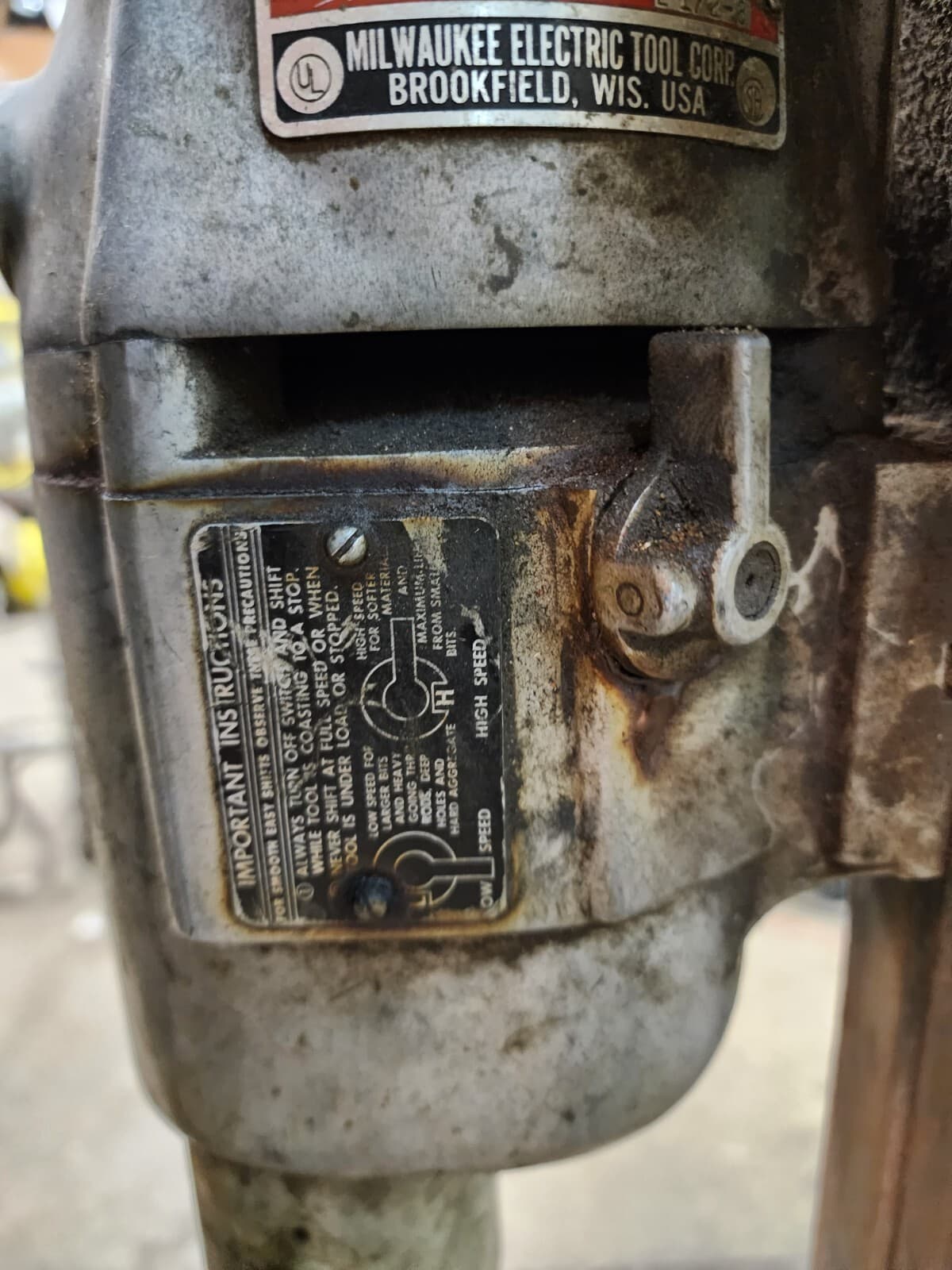 Milwaukee Vac-U-Rig 4110 & Dymodrill 4030 2 speed 2-1/2" to 8" Capacity [E6F] 6