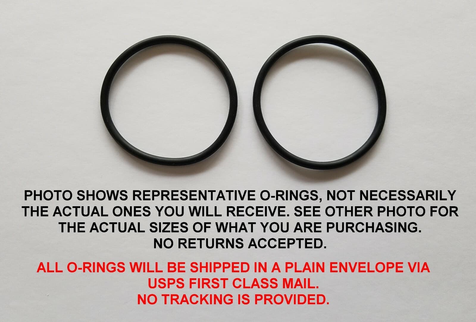 O-ring Size 242, 4" ID x 4-1/4" OD x 1/8" thick. Buna-N.   Qty 1. Brand New. 2