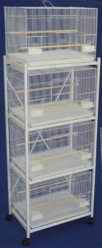 4-Tiers Rolling Stand for Four of 24"x16"x16"H Aviary Bird Flight Breeding Cages 2