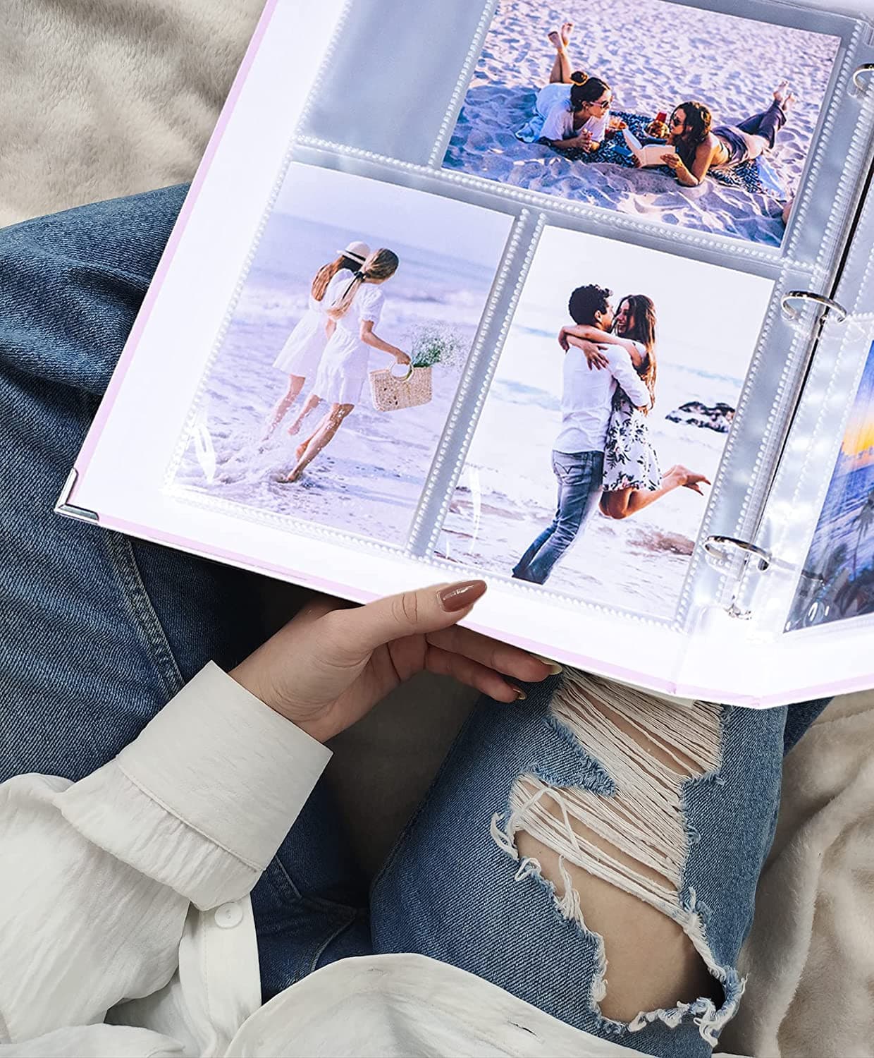 30 Pack 3.5X5" Photo Album Refill Pages for 3 Ring Binder,Ultra-Clear Photo Slee 6