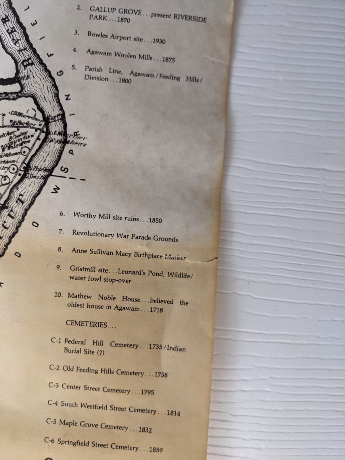 Agawam Feeding Hills MA 1869 Map with Homeowners Names Shown reprint 1983 4