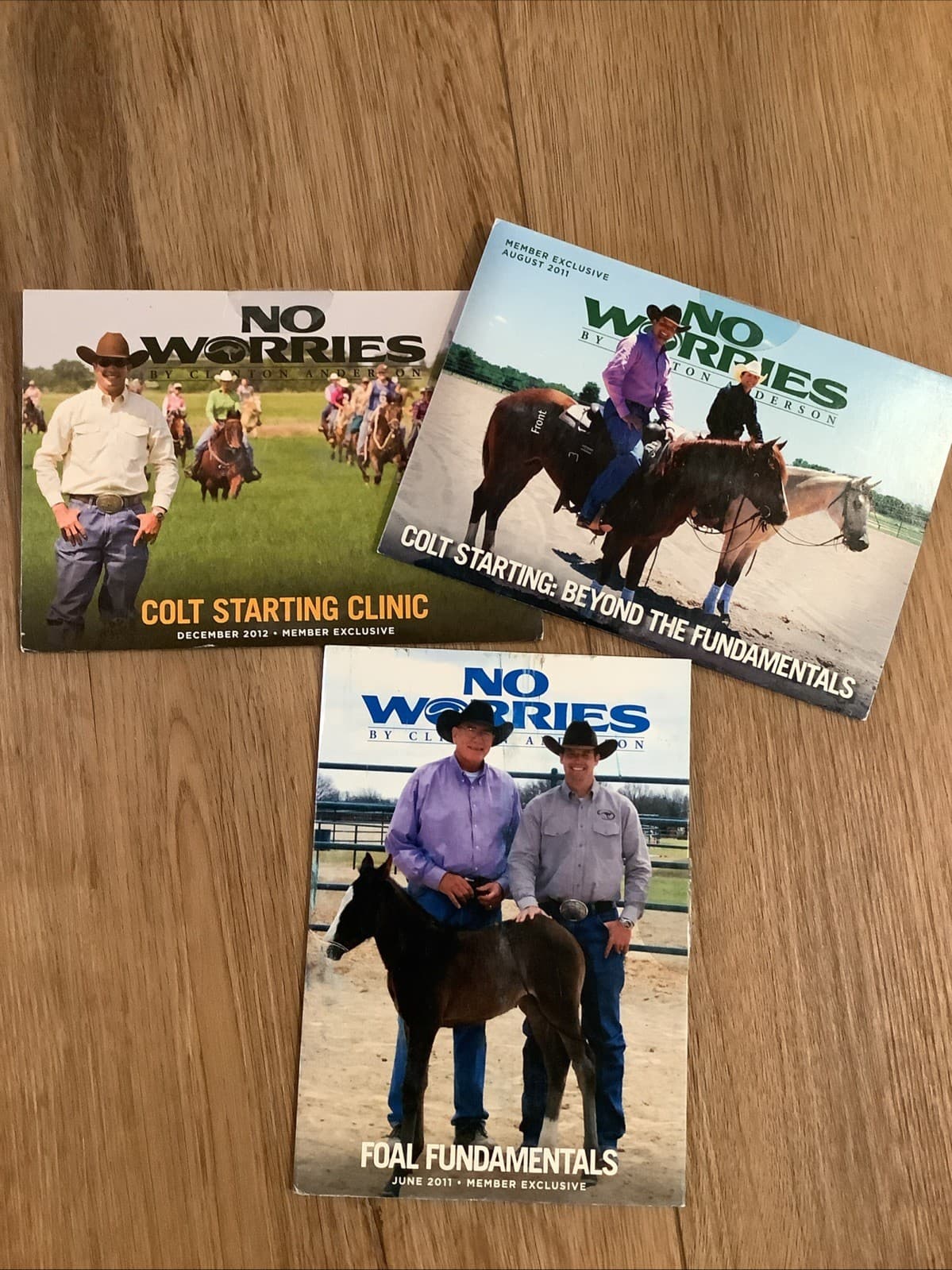 No Worries by Clinton Anderson 3 DVDs Colt Starting Foul Fundamentals 2011-2012