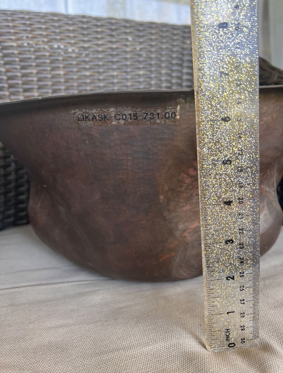 Hammered Copper Koi Fish Sink 5