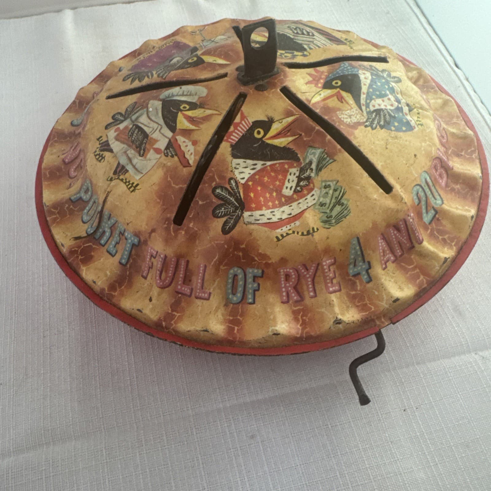 Mattel 1953 Blackbird Pie Music Toy NOT Working For Parts Plays Music 5