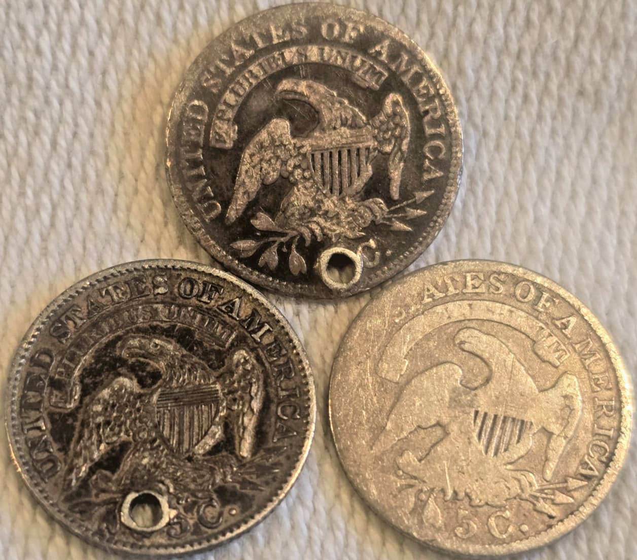 Six (6) CAPPED BUST  Half-Dimes  1929, 1831, 1833 (2), 1834, 1835 (sm date) 4