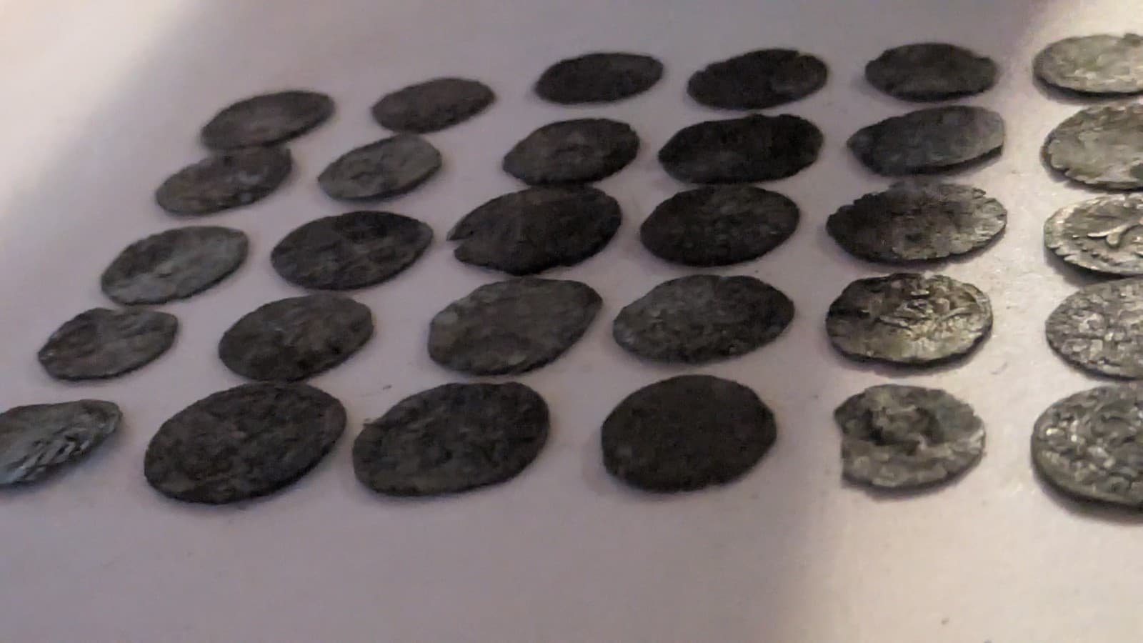 Lot of 60 Medieval Bronze Coins, Whole Coins, European Rare Lot 1600-1700's 6