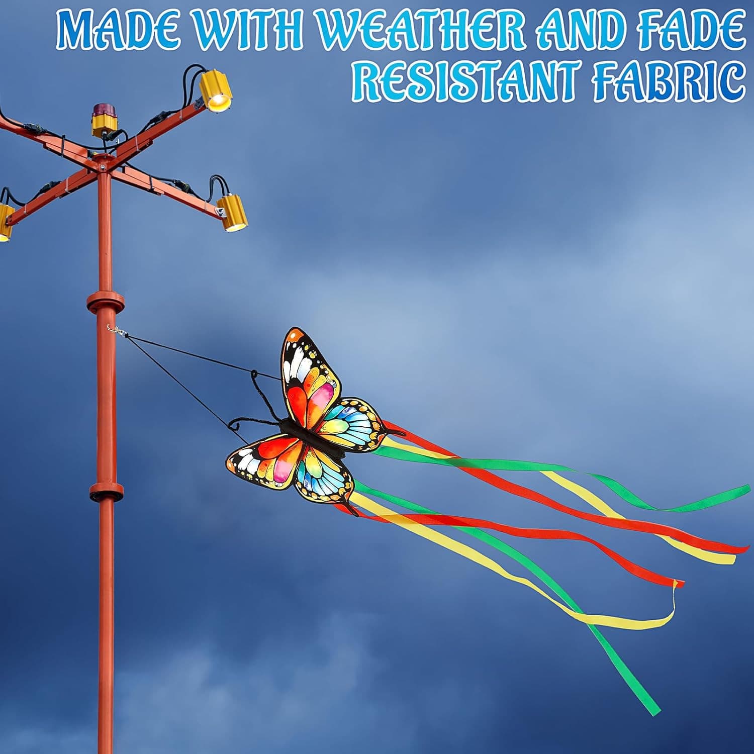 Butterfly Windsock for outside Heavy Duty Wind Socks Spring Summer Durable Outdo 5