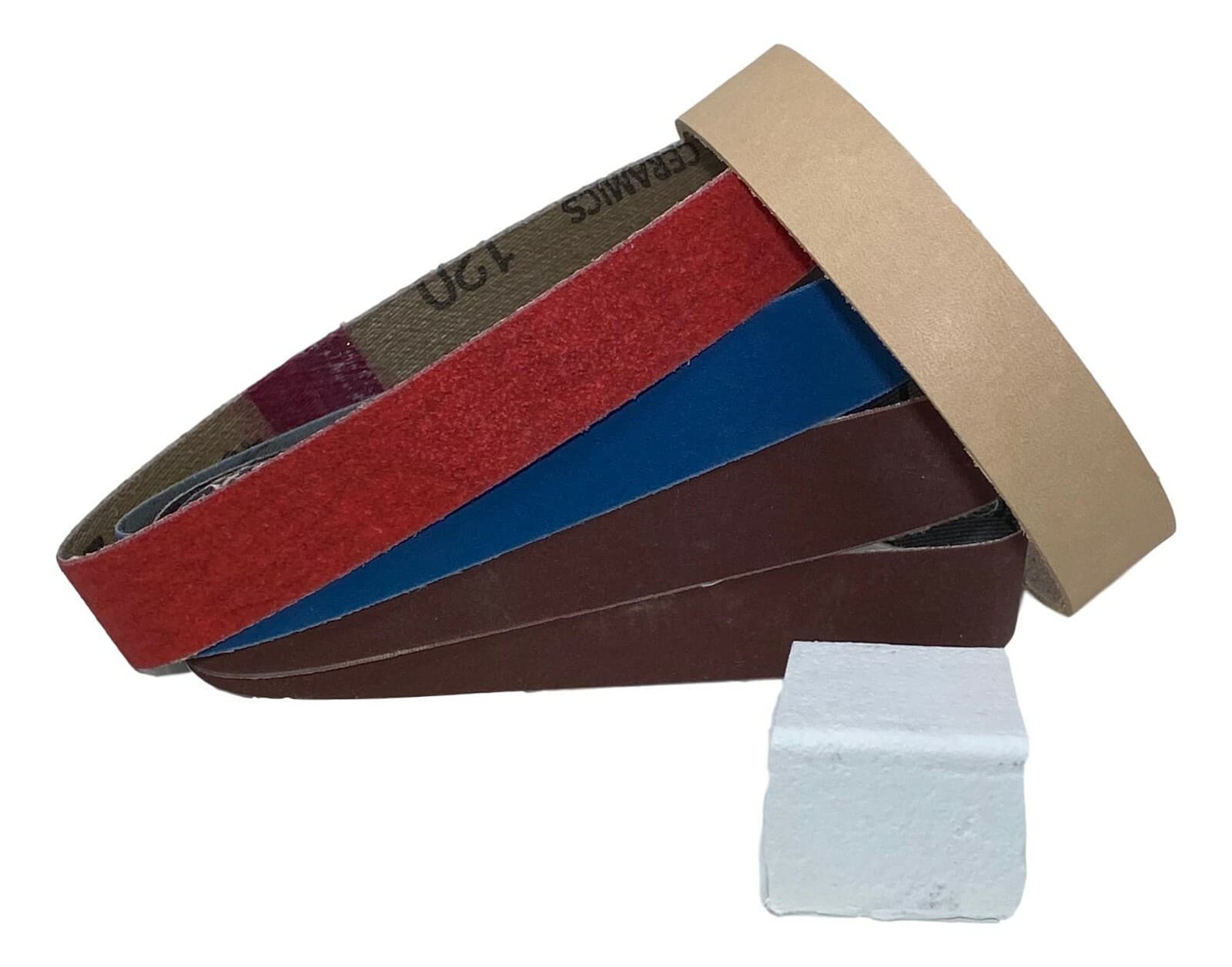 3/4 X 12 Replacement Belt Kit w/ Leather Honing Strop fits Ken Onion Worksharp 3