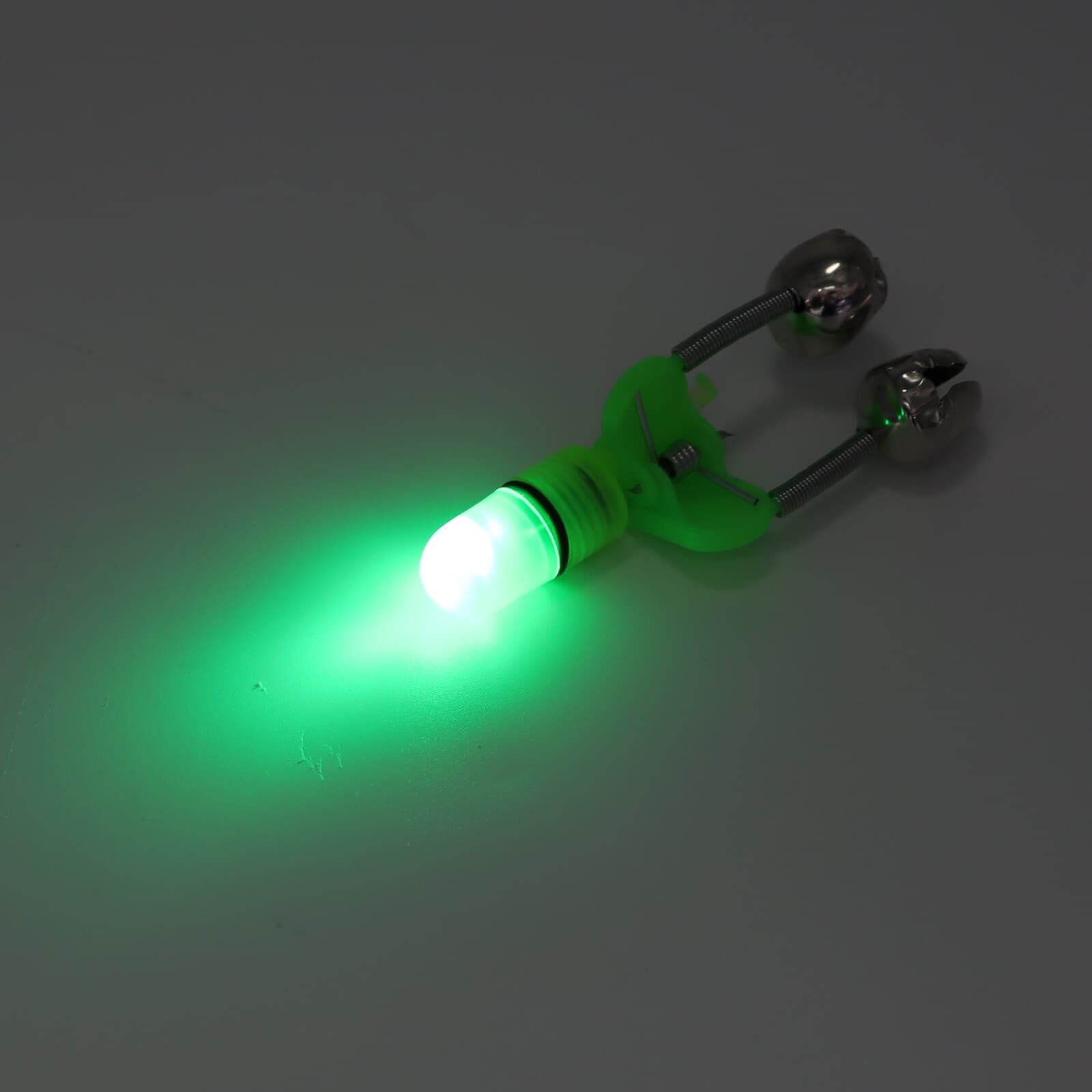 40Pack LED Night Fishing Bite Bait Alarm 2 Bells Light Rod Tip Clip Alert Ring 3