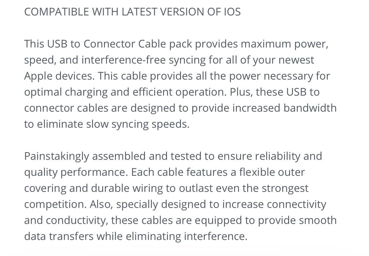 2-Pack ~ iPhones & iPad ~  8 Pin To Usb Charger & Data Sync ( White) 2