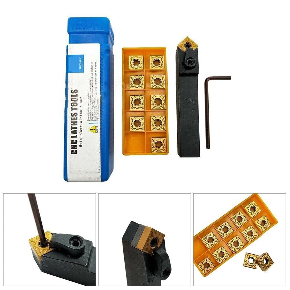 45° Holder + SNMG432 SNMG120408 Carbide Inserts MSDNN1616H12 Lathe Turning Tool 2