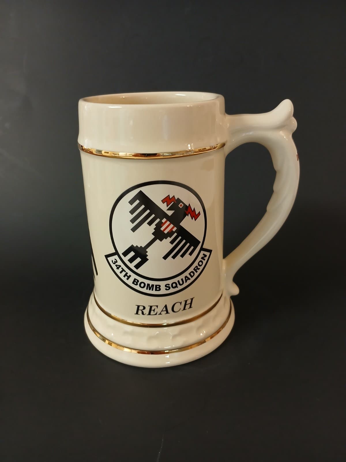 34th Bomb Squadron Commemorative Mug 2002 Stein USAF Thunderbirds B-1B Lancer