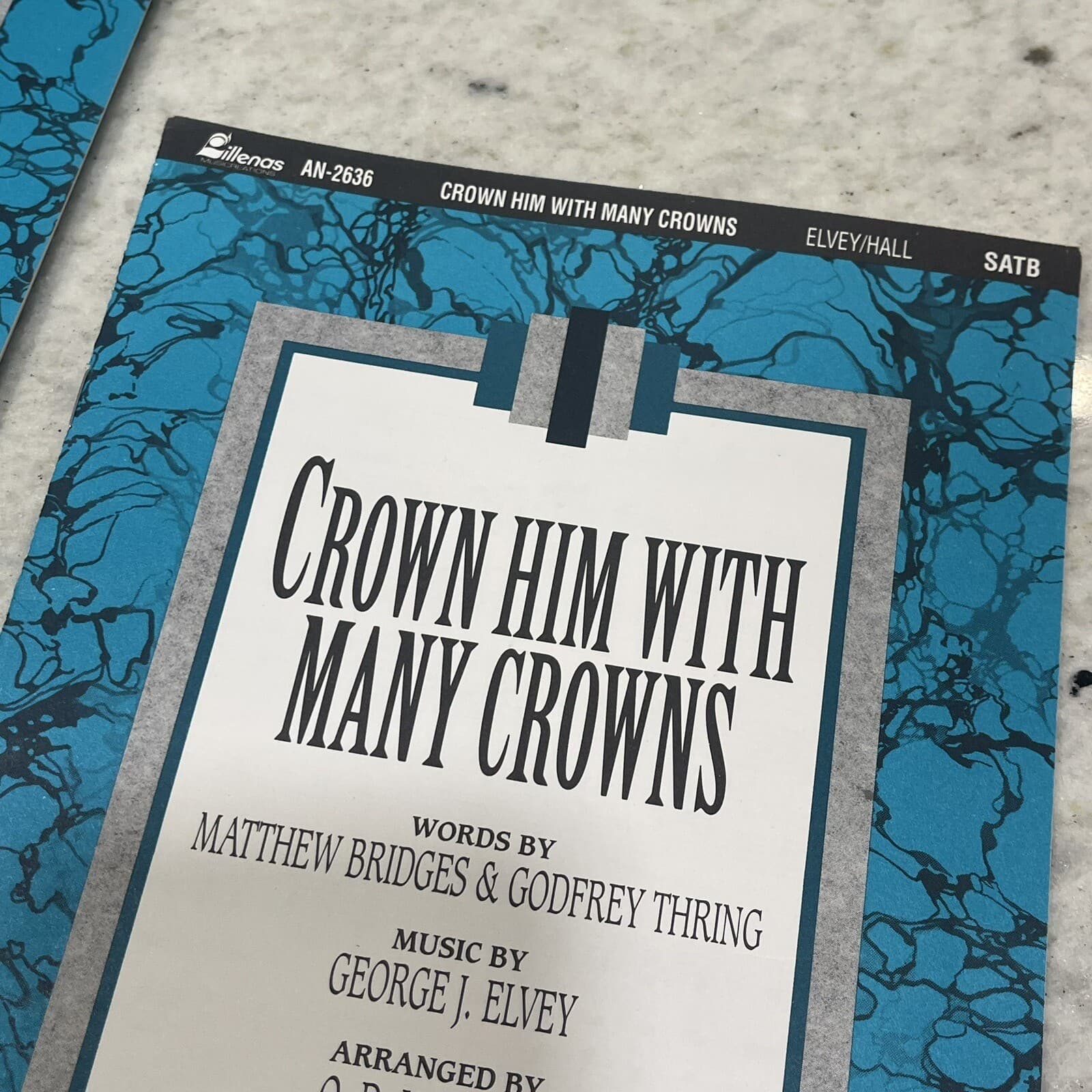 Crown Him with Many Crowns Sheet Music Lot 26 SATB George J. Elvey AN-2636 1993 3