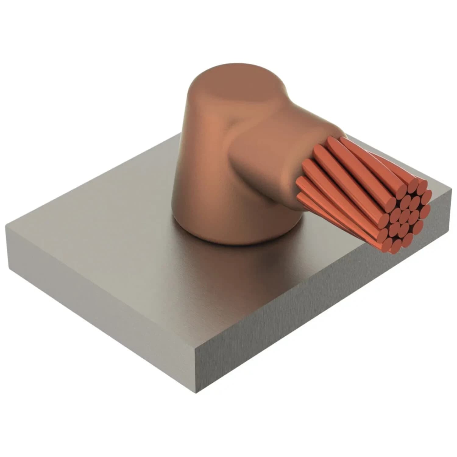 Erico Cadweld HSC2Q Graphite Mold 4/0 Concentric to Steel Pipe Flat Surface 115 2