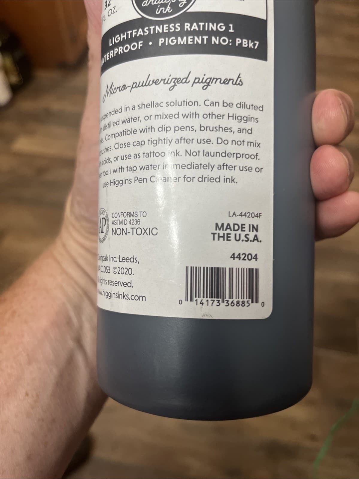 Higgins Black India Pigmented Drawing Ink, 32 Ounce Bottle (44204) 2