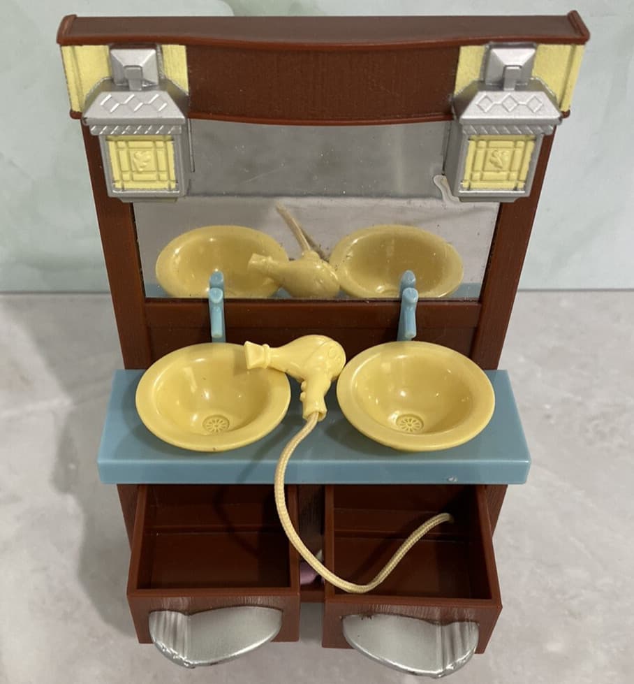 Fisher Price Loving Family Double Sink Vanity Dollhouse Toy Bathroom Furniture 3