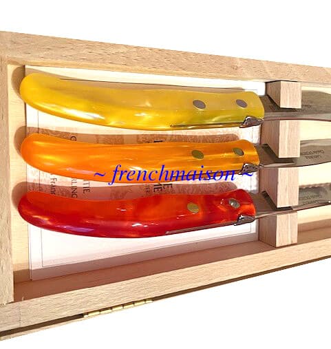 CLAUDE DOZORME Laguiole French BREAKFAST Picnic Cheese Jam Bread Knife Gift Set 6