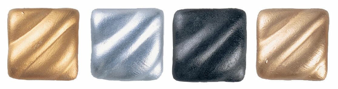 Amaco Rub 'N Buff 4 Color Set Silver Leaf Antique Gold Gold Leaf Ebony 2